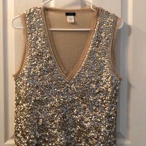 J Crew sequin top
